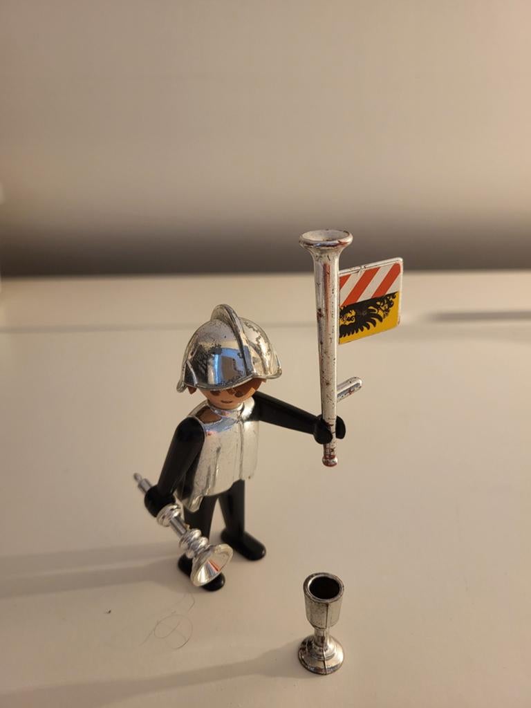 Vintage Playmobil Ridder 1974 met Chroom Accessoires, Ophalen of Verzenden