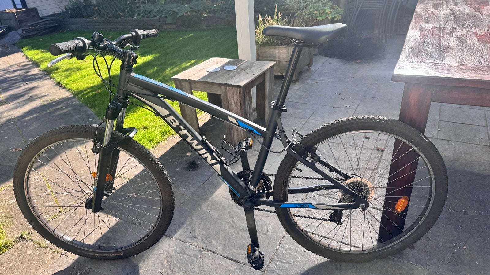 Mountainbike B'Twin Rockrider 340, Fietsen en Brommers, Gebruikt, Velgrem, 45 tot 49 cm, Ophalen