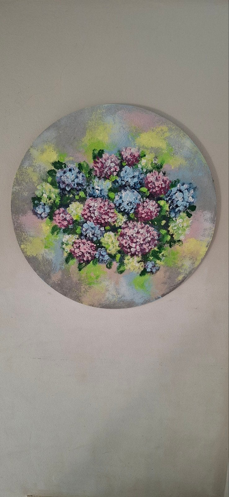 Rond schilderij 80 cm doorsnee - Eigen atelier, Ophalen of Verzenden