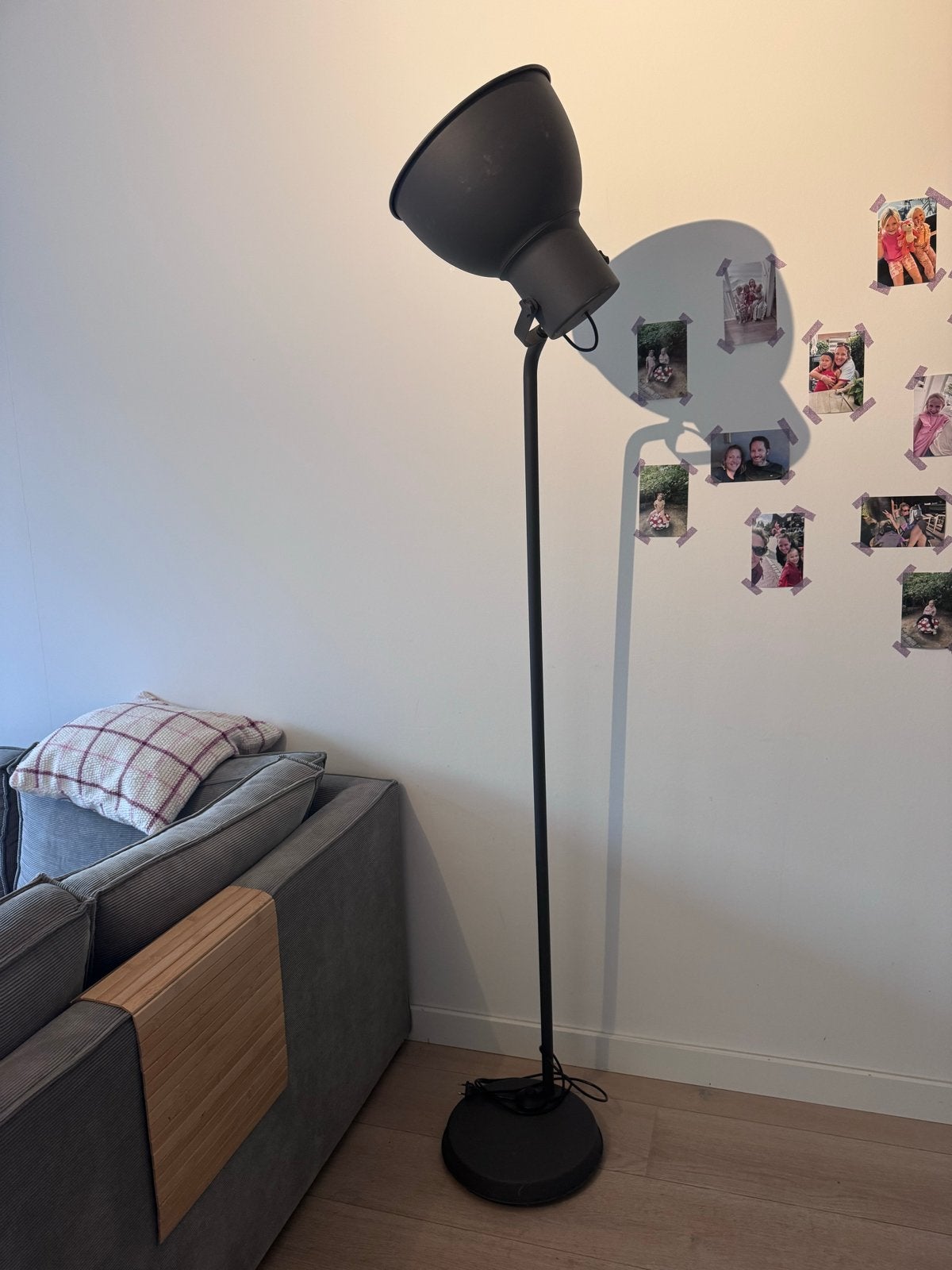 IKEA Hektar staande lamp, donkergrijs, Ophalen, Gebruikt, E27 (groot), Metaal