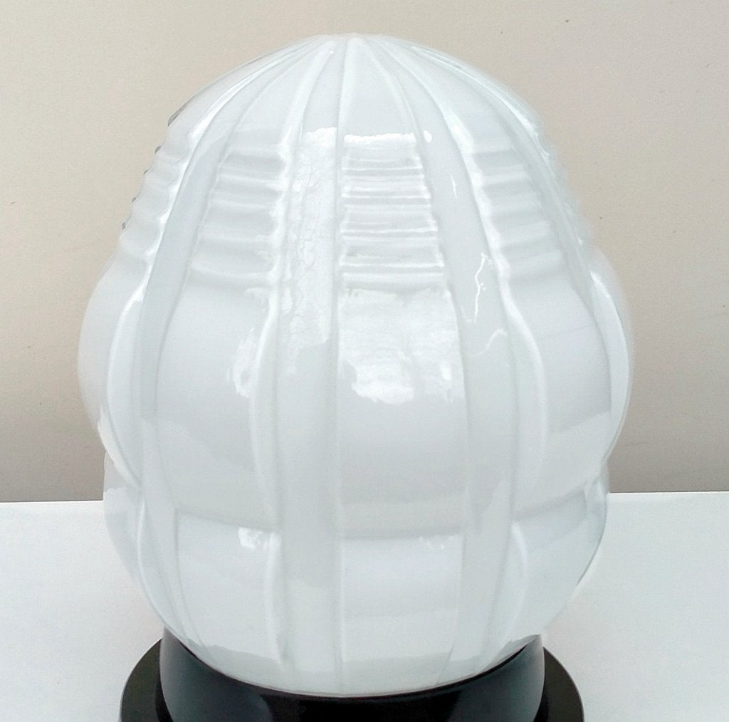 Antiek Glazen Jugendstil Thabur Lamp Bollamp Plafondlamp, Ophalen of Verzenden