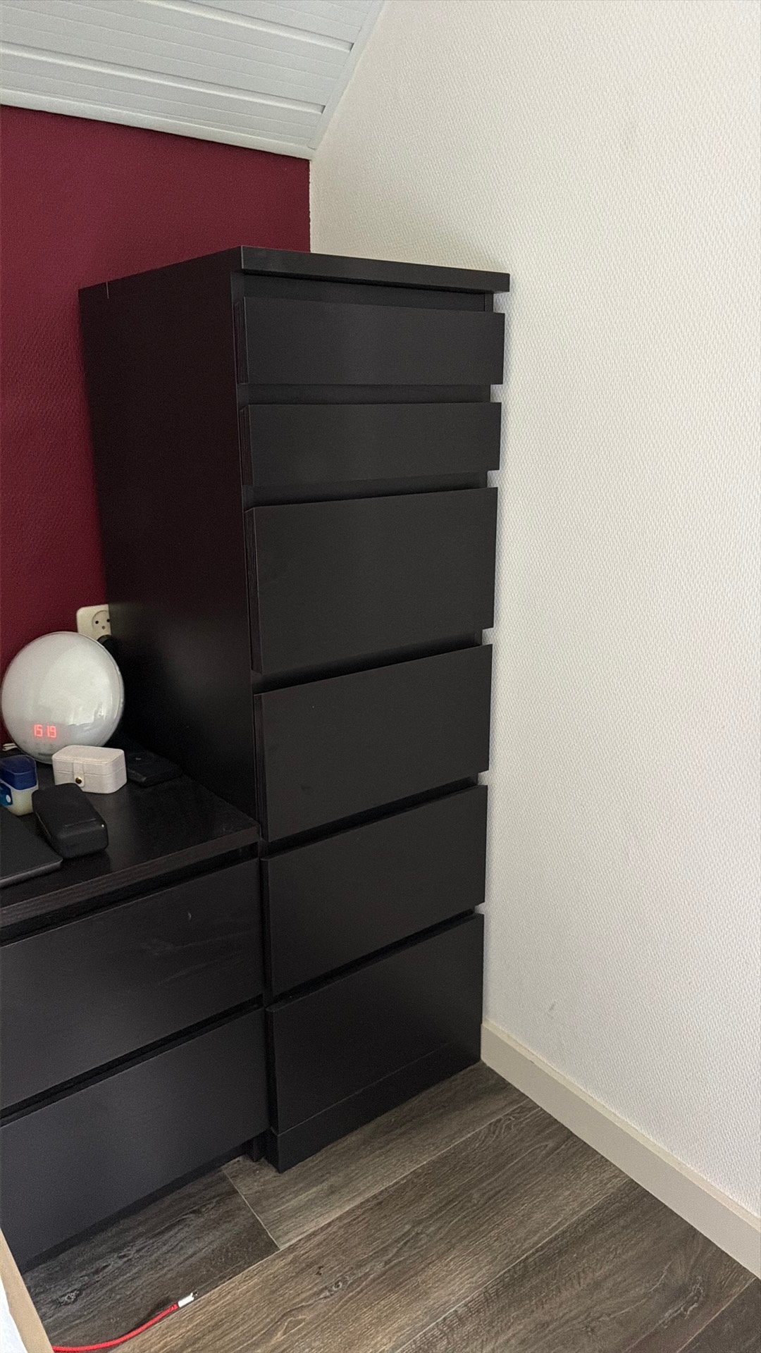 2x IKEA Malm ladekast, Ophalen, 25 tot 50 cm, 50 tot 100 cm, Minder dan 100 cm
