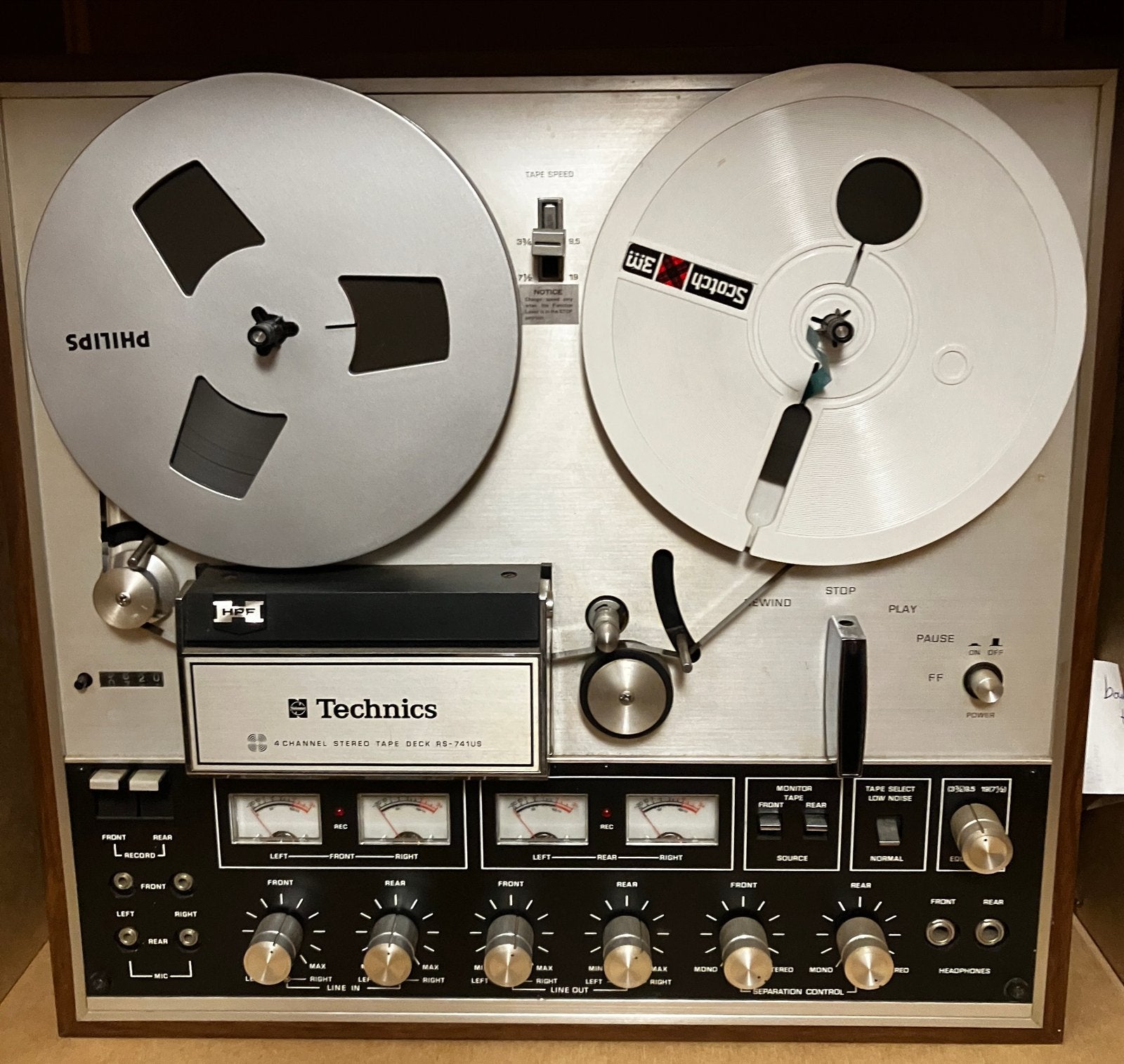 Technics RS-741US Taperecorder  met handleiding, Audio, Tv en Foto, Bandrecorders, Bandrecorder, Met banden, Ophalen