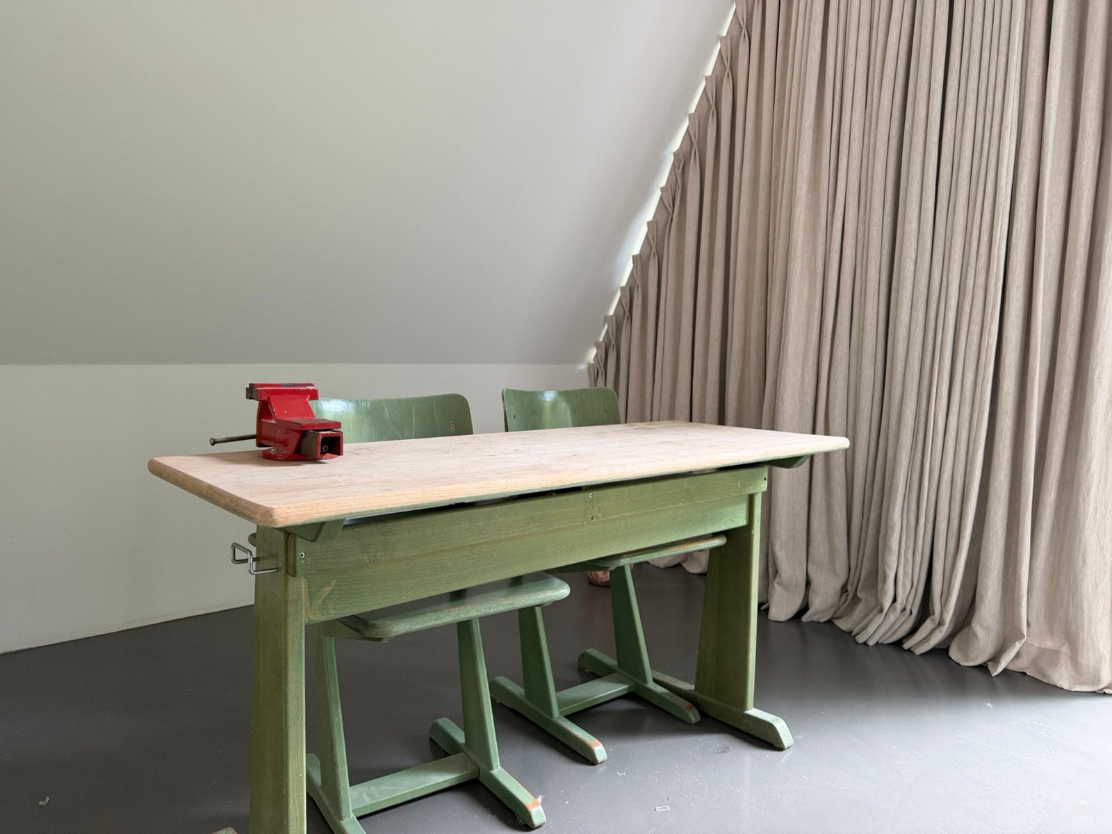 Kinder bureau, Ophalen, Groen, Gebruikt, Hout