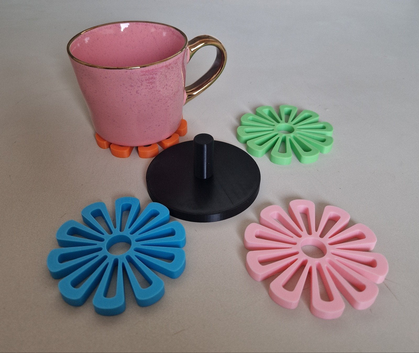 3D geprinte Bloem Onderzetters met houder, Ophalen of Verzenden, Nieuw, Glas of Kopje