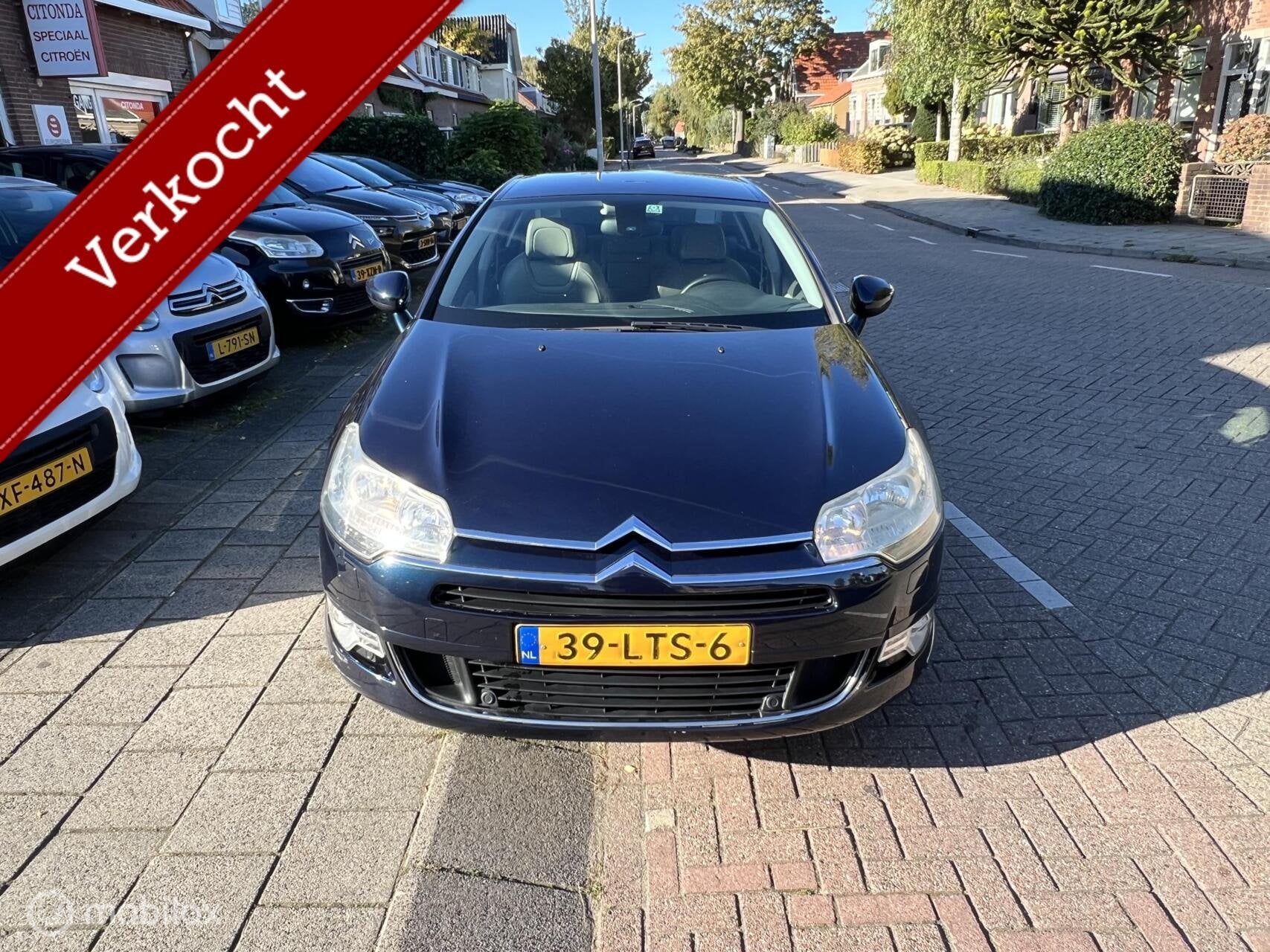 Citroen C5 1.6 THP Exclusive,leer, pdc, Voorwielaandrijving, Euro 5, 15 km/l, Blauw