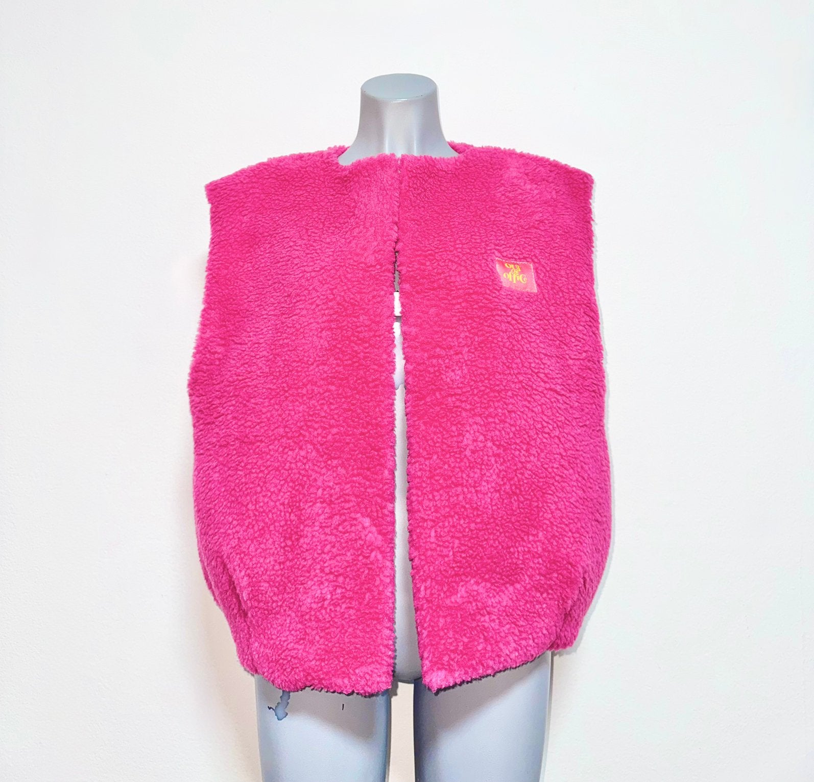 Rammani teddy gilet in felroze One Size, Kleding | Dames, Bodywarmers, Verzenden, Nieuw, Maat 38/40 (M), Roze