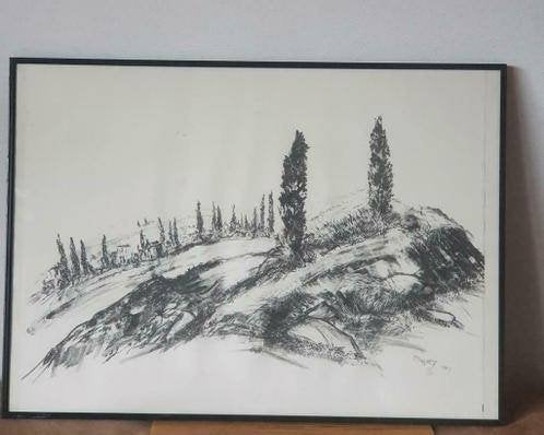 Litho landschap Siegers 1983, Antiek en Kunst, Kunst | Litho's en Zeefdrukken, Ophalen