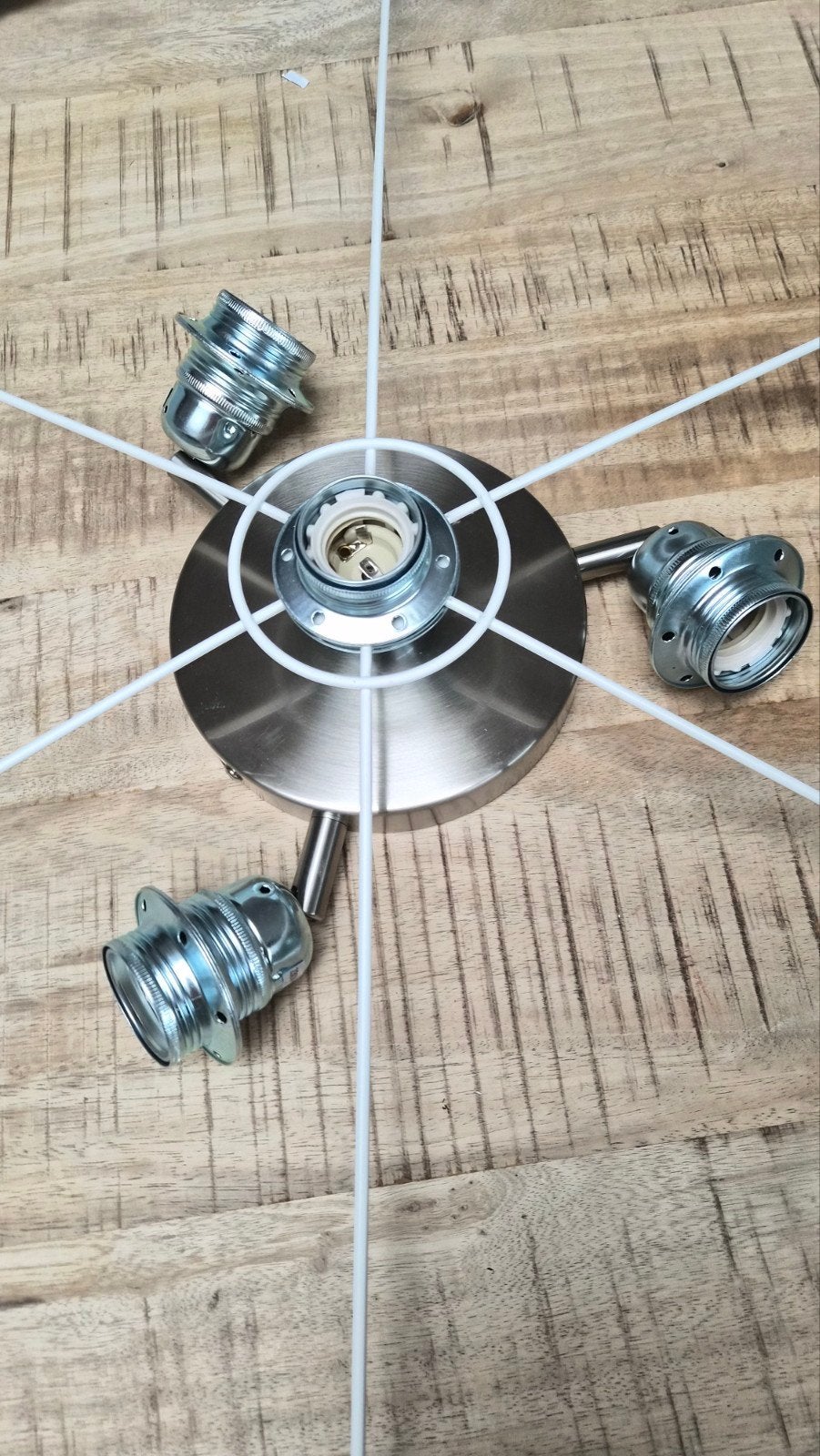 Foto 6 van Luxe set lampen – grote plafondlamp Ø80 cm + 2 hanglampen