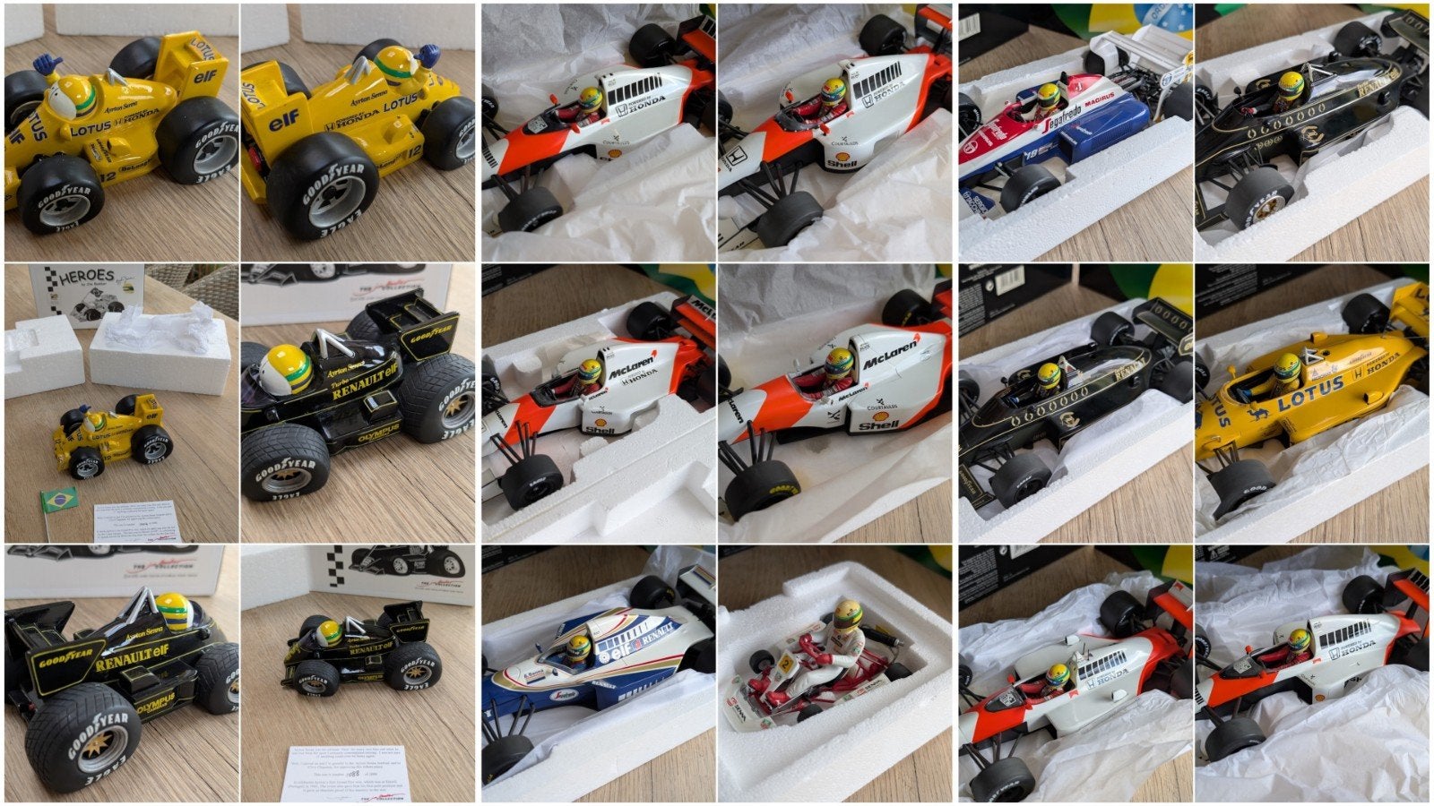 Minichamps 1:18 & Jim Bamber modelauto's Ayrton Senna., Ophalen, Zo goed als nieuw, Auto, MiniChamps