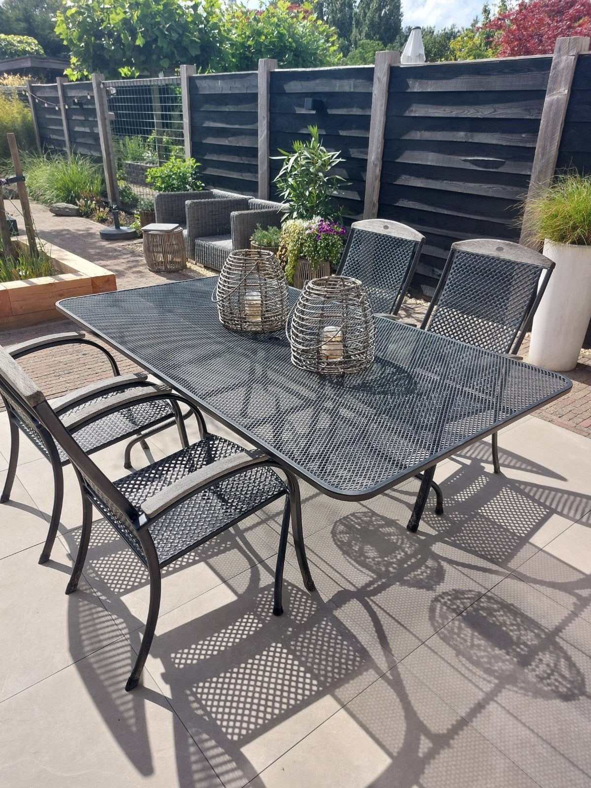 Royal Garden tuinset met kussens, Ophalen, 4 zitplaatsen, Zo goed als nieuw, Rvs
