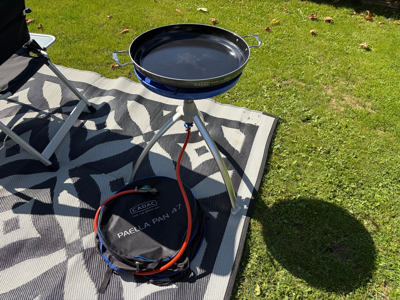 Cadac Paella Pan 47 met statief en gasslang, Ophalen, Gebruikt