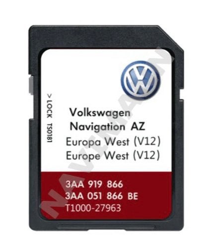 Update VW navigatie AZ Europa West V12, Computers en Software, Navigatiesoftware, Ophalen, Zo goed als nieuw, West-Europa, Update