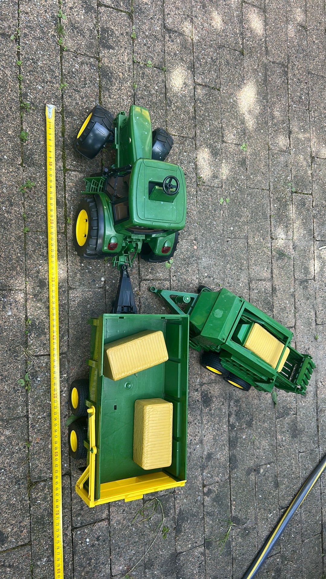 Grote Bruder trekker John Deere met kar en balenpers, Ophalen, Zo goed als nieuw, Tractor of Landbouw, Overige merken