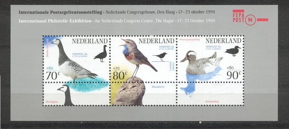 Nederland nr. 1623 Blok FEPAPOST 94 postfris, Verzenden, Na 1940, Postfris