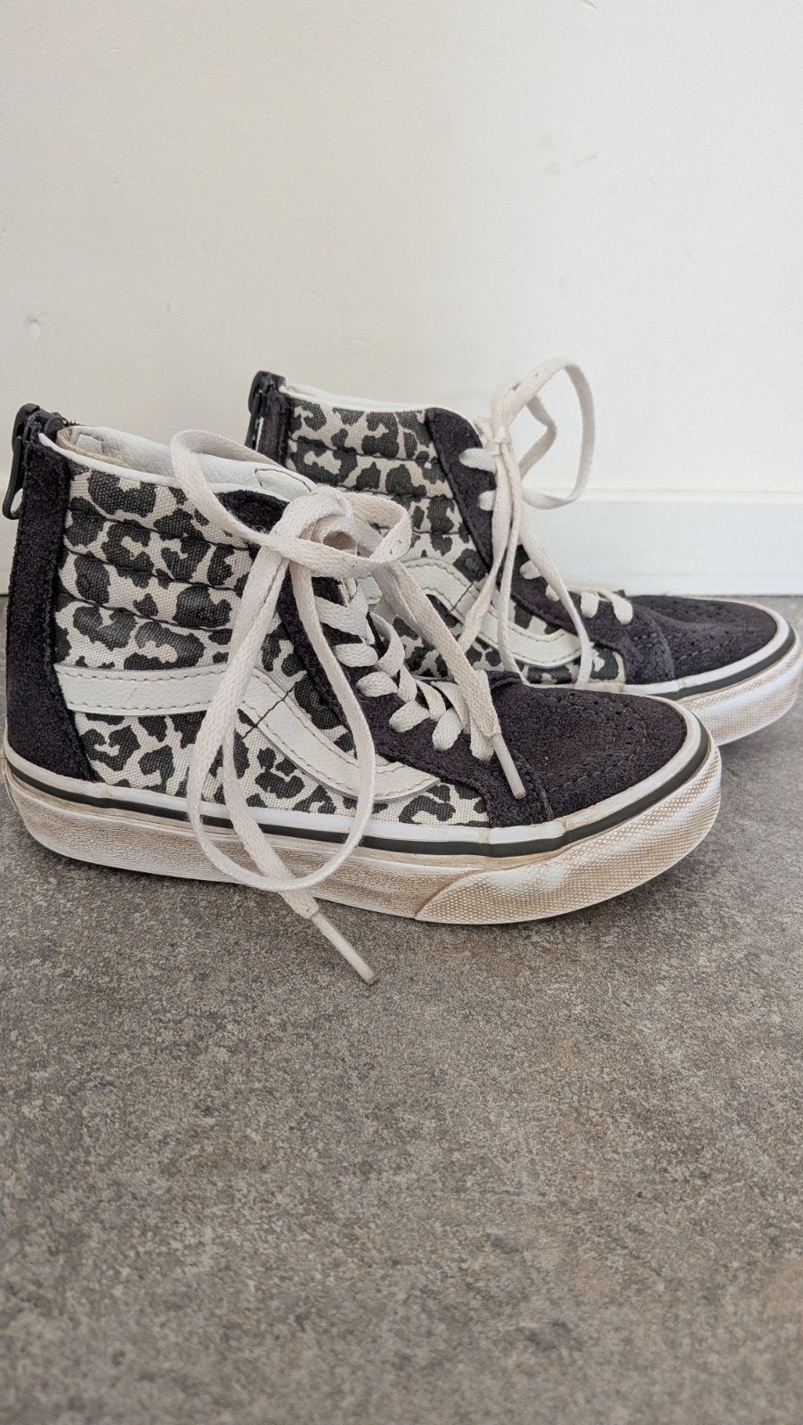Vans Sk8-Hi Leopard Print Sneakers - Maat 27, Gebruikt, Vans, Jongen of Meisje, Schoenen