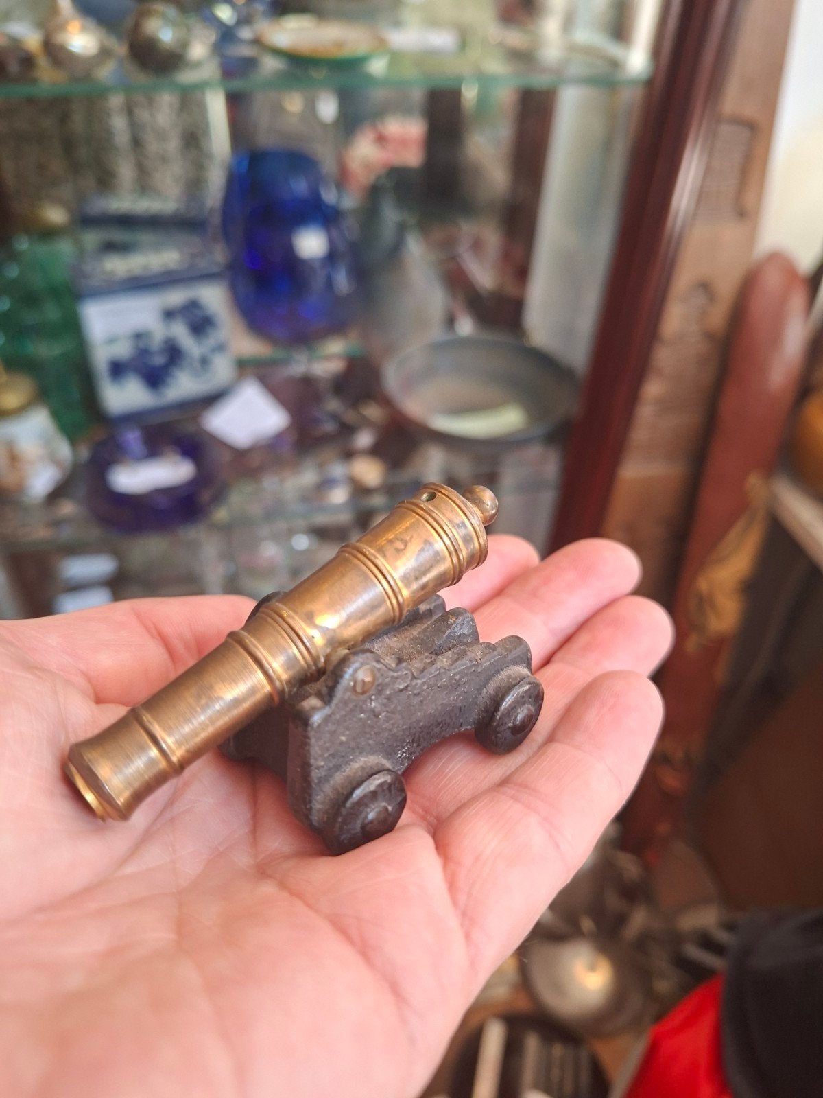 €17,50 Klein miniatuur kanon, ca. 7,5 x 3,5 cm, Ophalen of Verzenden
