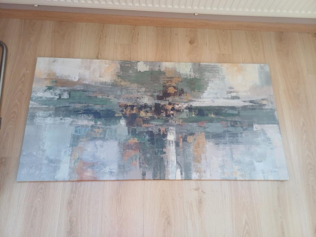 Canvas schilderij van werkaandemuur 130x65 cm, Ophalen