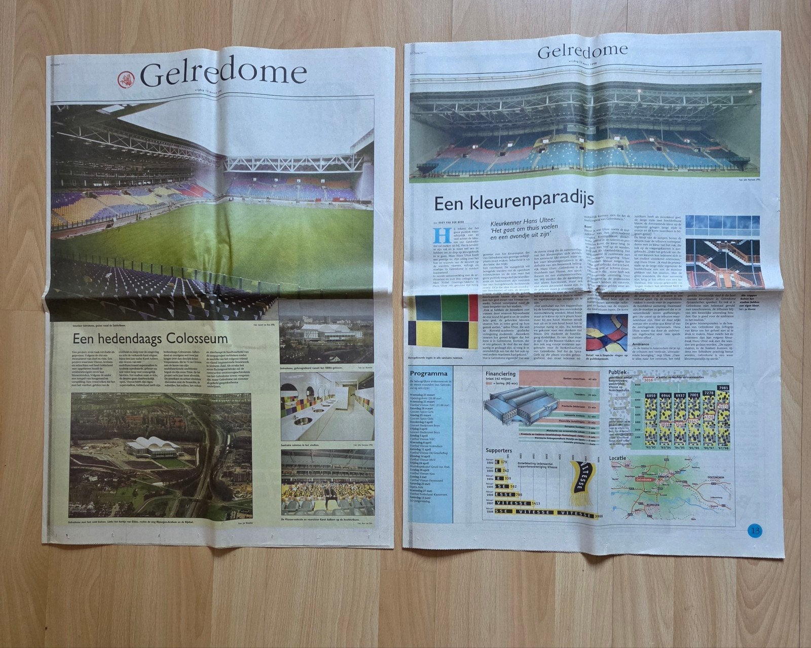 Vitesse. Speciale uitgave Gelredome Gelderlander uit 1998, Verzamelen, Ophalen of Verzenden, Boek of Tijdschrift