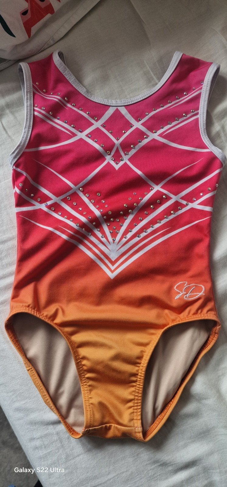 Turnpakje roze/oranje met steentjes, Ophalen of Verzenden, Meisje, Overige typen