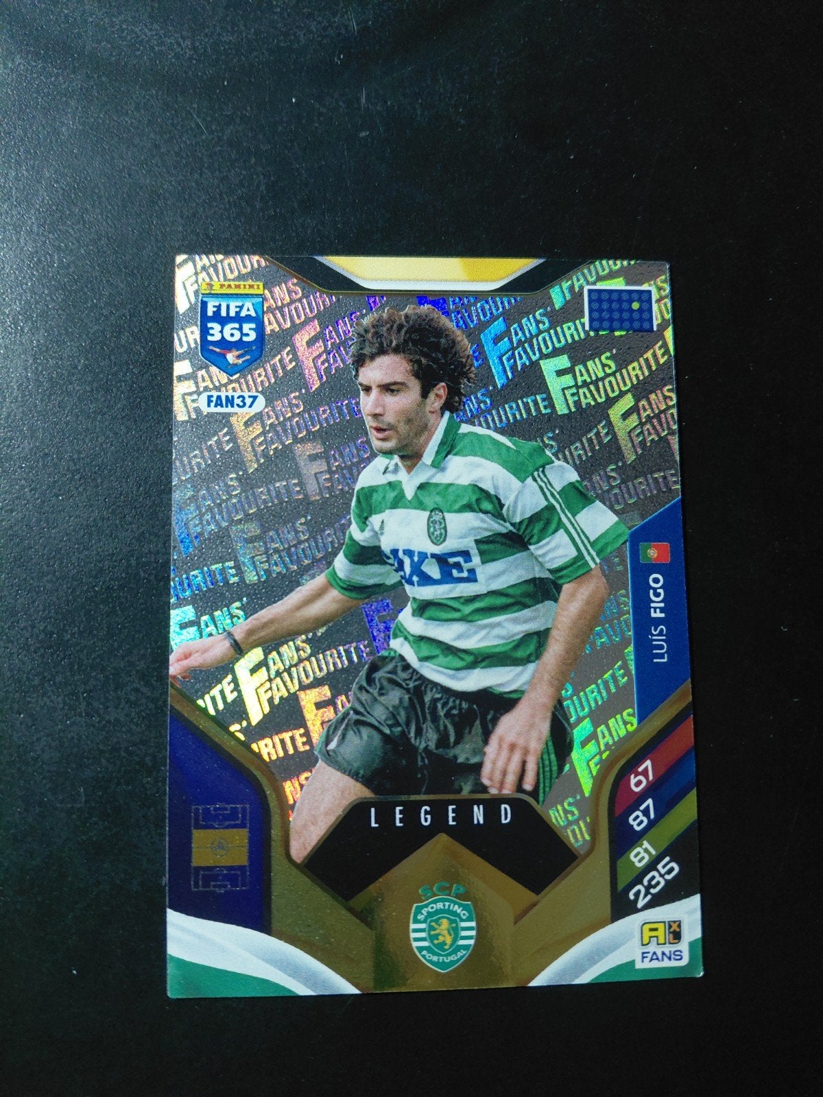 Luis figo (sporting cp) panini fans favourite legend, Verzamelen, Sportartikelen en Voetbal, Verzenden, Nieuw, Buitenlandse clubs