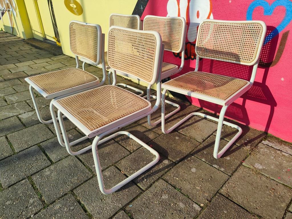5x cesca vintage design stoelen, Ophalen, Gispen marcel Breuer artifort leolux, Vijf, Zes of meer stoelen