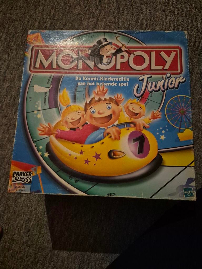 Monopoly Junior: De Kermis-Kindereditie, Drie of vier spelers, Ophalen, Gebruikt, Parker