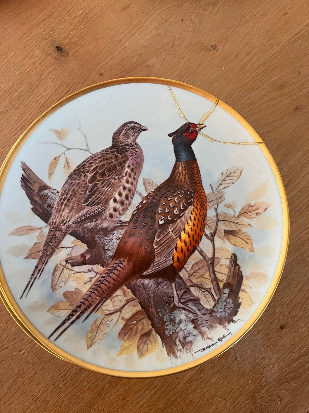 6 stuks Franklin Porcelain 'Gamebirds of the World'  borden, Ophalen of Verzenden