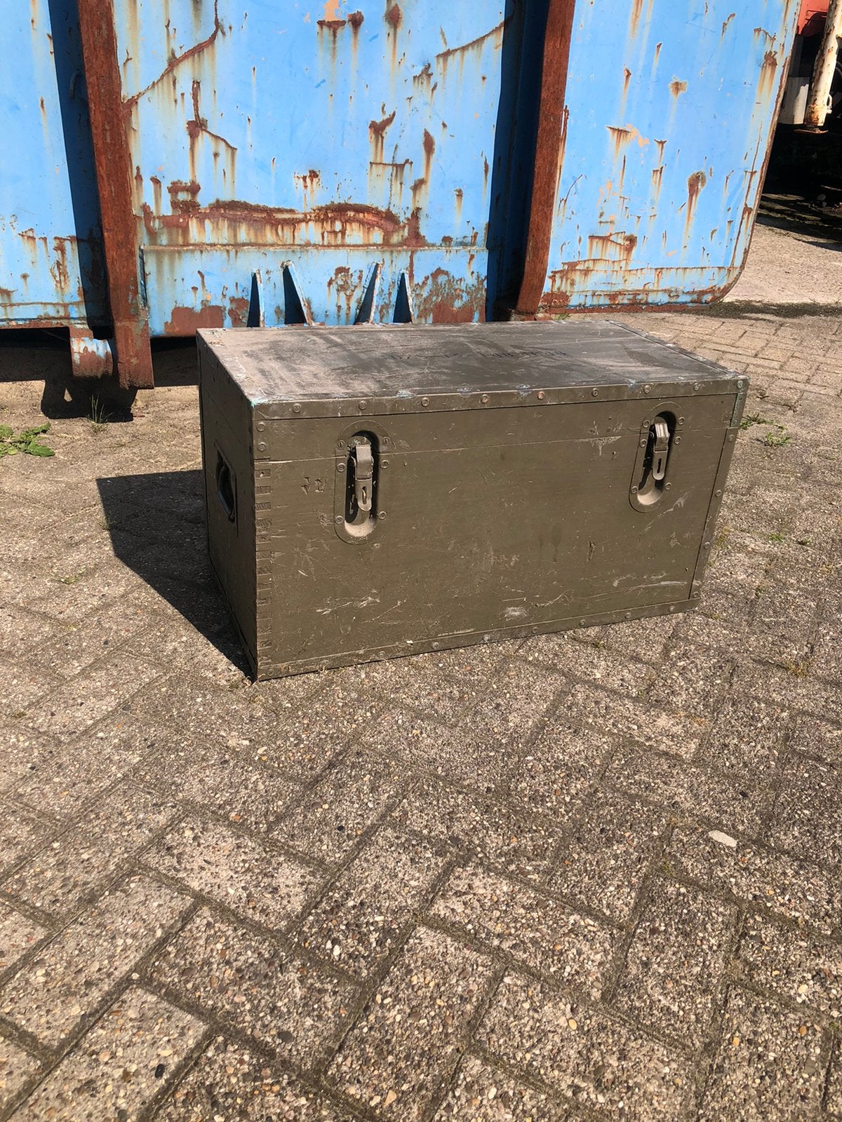 Gebruikte oude army leger kist, Ophalen, Gebruikt, 100 tot 150 cm, 50 tot 75 cm