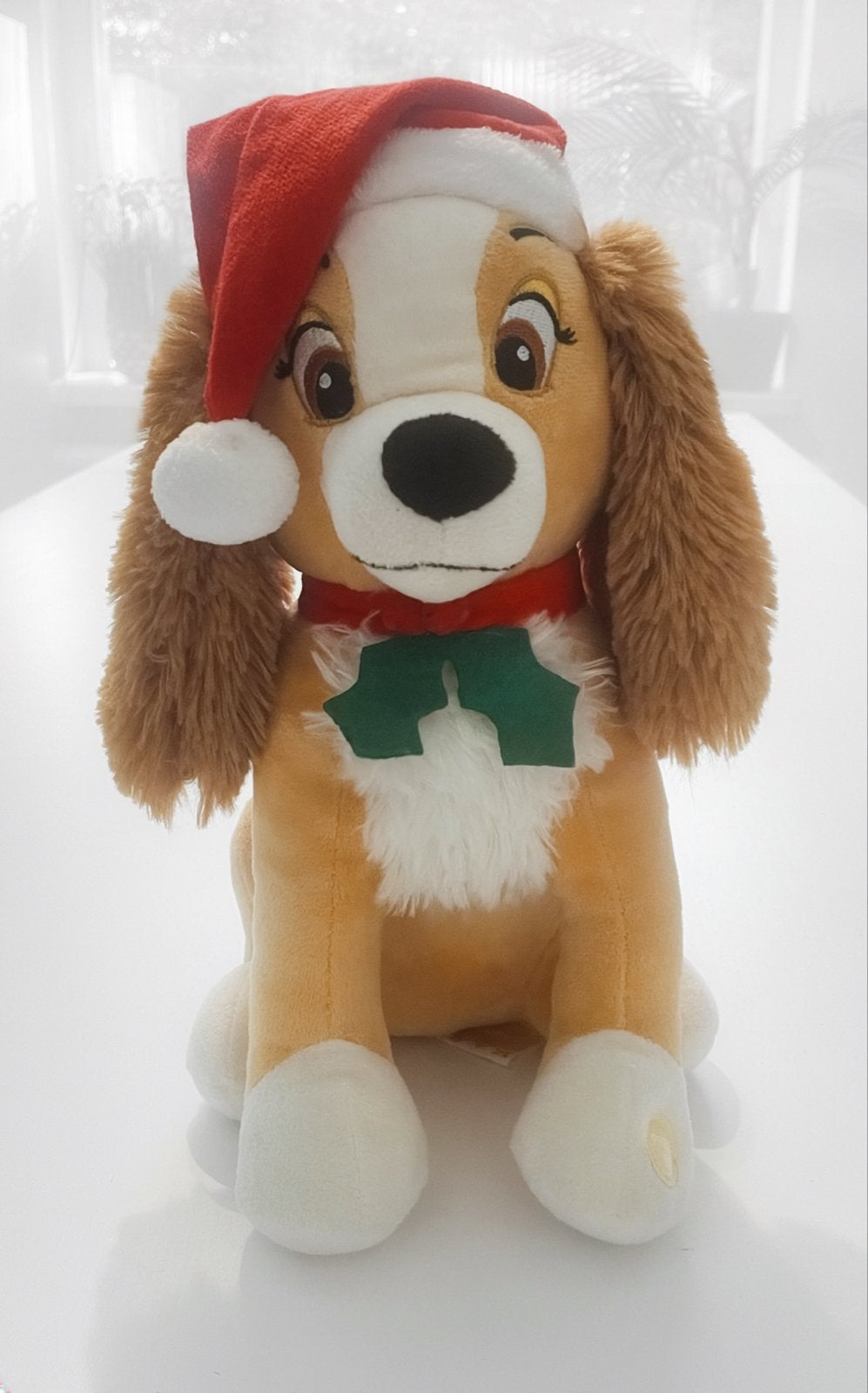 Disney Lady en de Vagebond Kerst Pluche Knuffel met GELUID!, Nieuw, Middelgroot (20 tot 80 cm), Meerkleurig, Disney