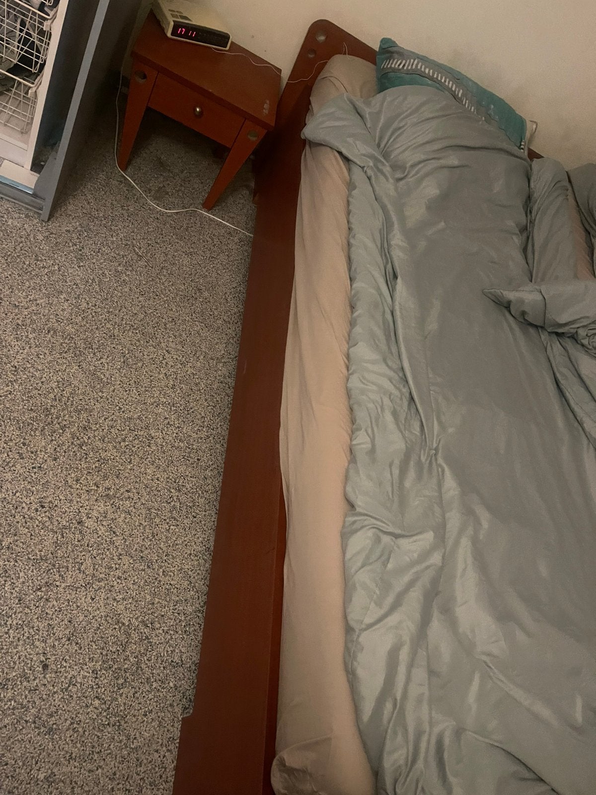 Bedombouw met nachtkastjes, Ophalen, Gebruikt, Tweepersoons, 200 cm