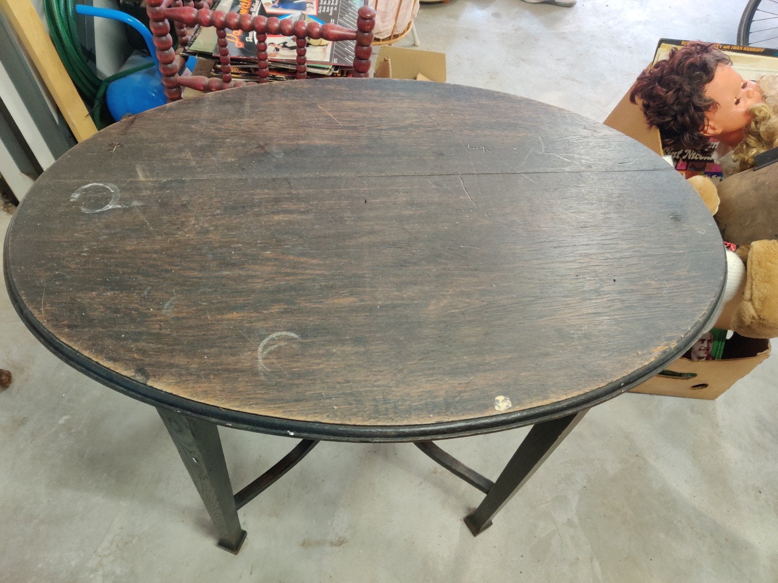 Vintage houten tafeltje - opknapper, Ophalen of Verzenden