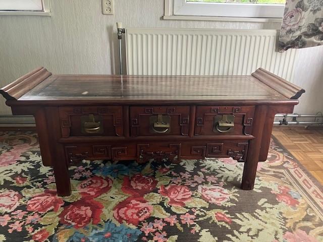 Opiumtafel, Ophalen, Gebruikt, 100 tot 150 cm, 25 tot 50 cm