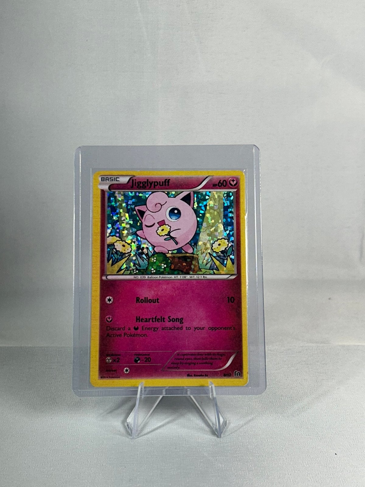 Pokémon Jigglypuff Holo – McDonald's Collection 2014 (8/12), Ophalen of Verzenden, Zo goed als nieuw, Losse kaart, Foil