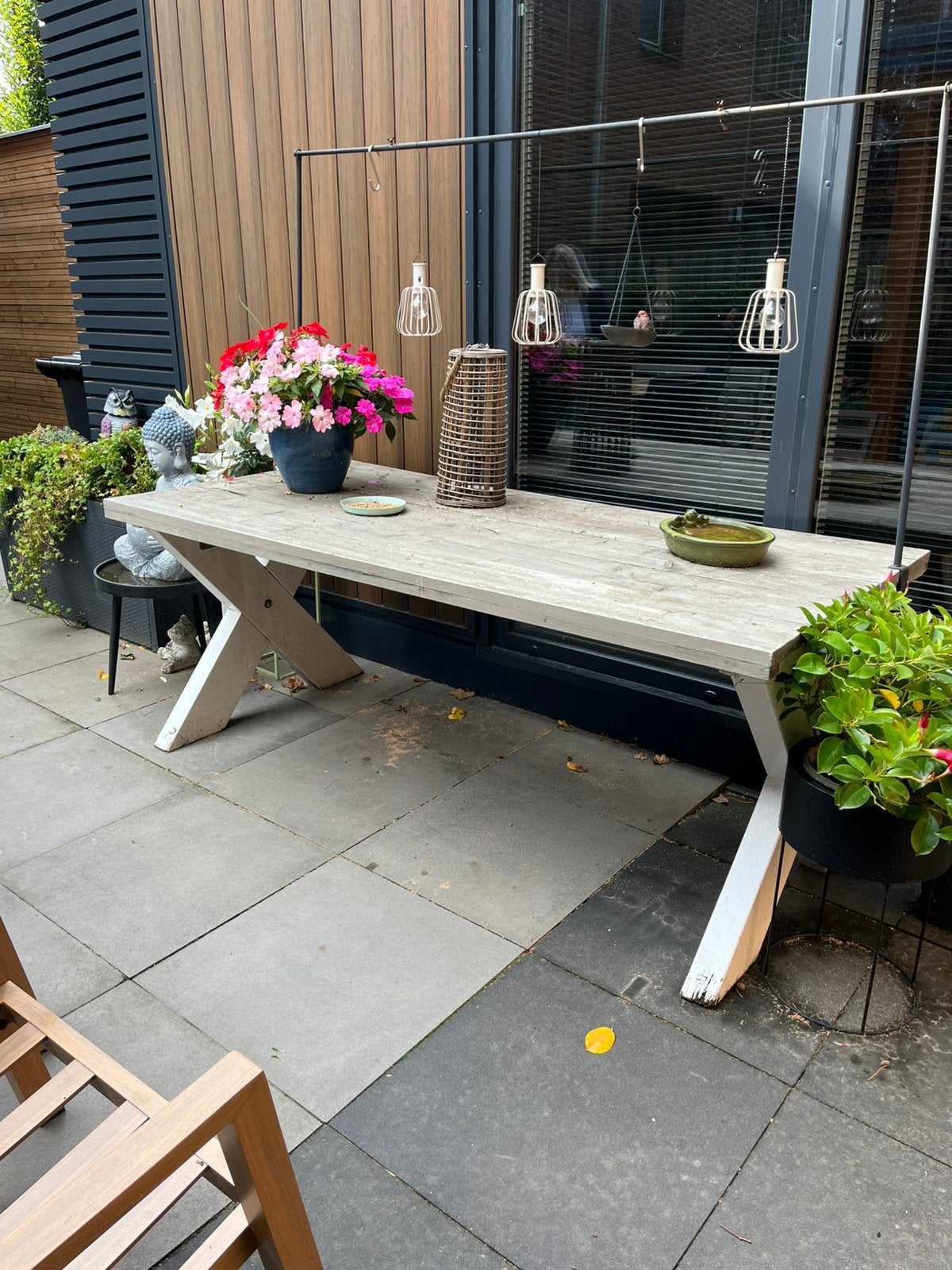 Tuintafel gratis, Tuin en Terras, Ophalen, Gebruikt, Rechthoekig, Hout