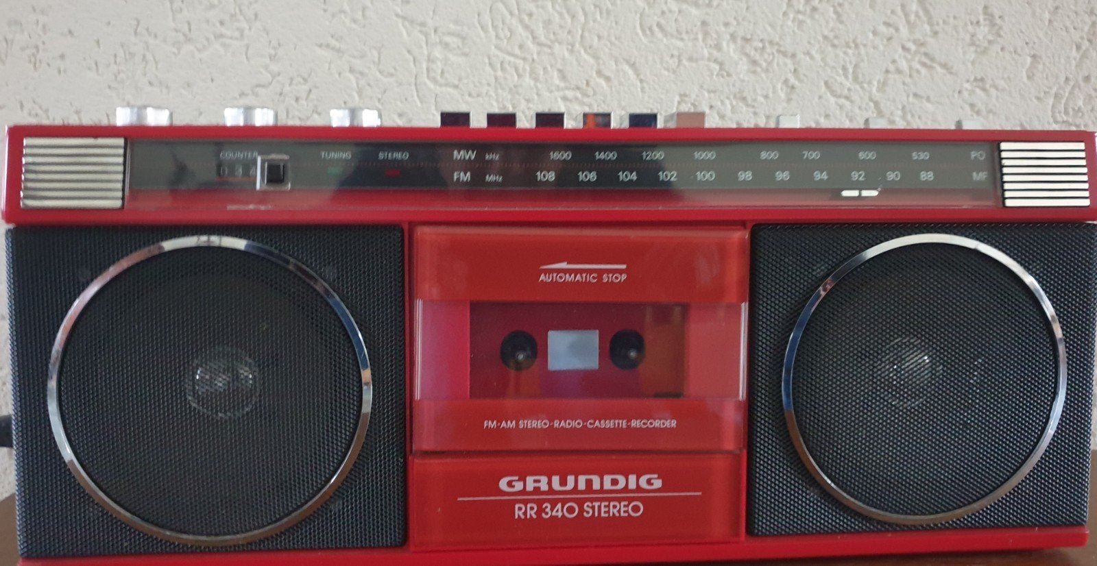 Retro Grundig RR 340a Radio Cassette Speler - Werkt deels, Ophalen, Niet werkend, Radio