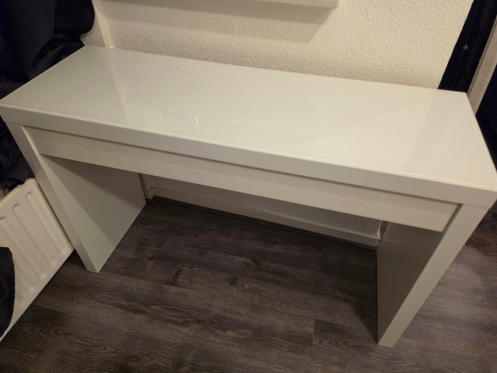 IKEA Malm Toilettafel/Kaptafel - Wit met lade, Ophalen, Gebruikt, 100 tot 150 cm, Modern, Scandinavisch