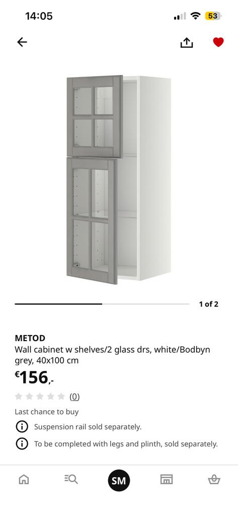 Ikea Metod cabinet, Ophalen, 50 tot 100 cm, Zo goed als nieuw, Minder dan 100 cm
