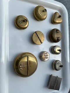 10 vintage messing / metalen zak asbakken en scheepsasbakken, Ophalen of Verzenden, Zo goed als nieuw, Sigarenbandjes