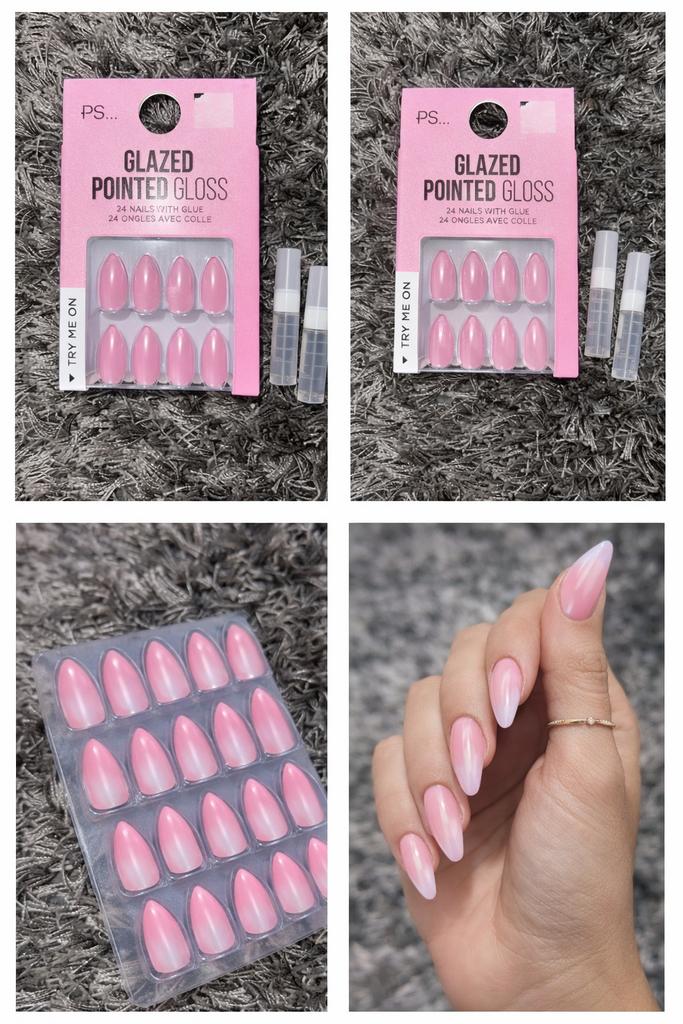 Primark PS Glazed Pointed Gloss kunstnagels – stiletto, Verzenden, Zo goed als nieuw, Toebehoren, Handen en Nagels