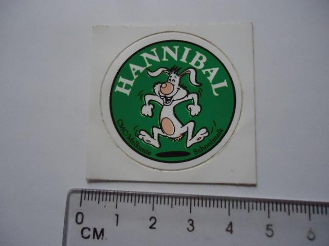 sticker oud MELKUNIE CMC melk strip schoolmelk hannibal, Verzamelen, Verzenden, Zo goed als nieuw, Bedrijf of Vereniging