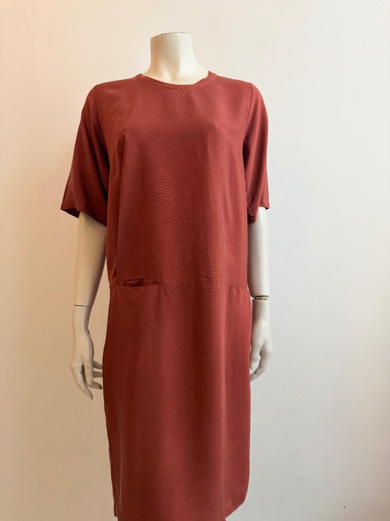 Humanoid roestbruin zomerjurkje S, Kleding | Dames, Jurken, Maat 38/40 (M), Bruin, Ophalen of Verzenden, Zo goed als nieuw