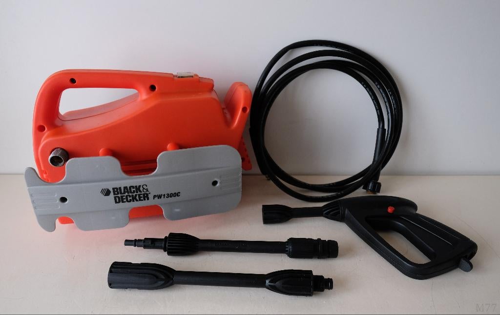 B&D PW1300C Compacte Hogedrukreiniger (110 Bar - 1300W), Gebruikt, Met autostop en -start, Ophalen of Verzenden, Black & Decker