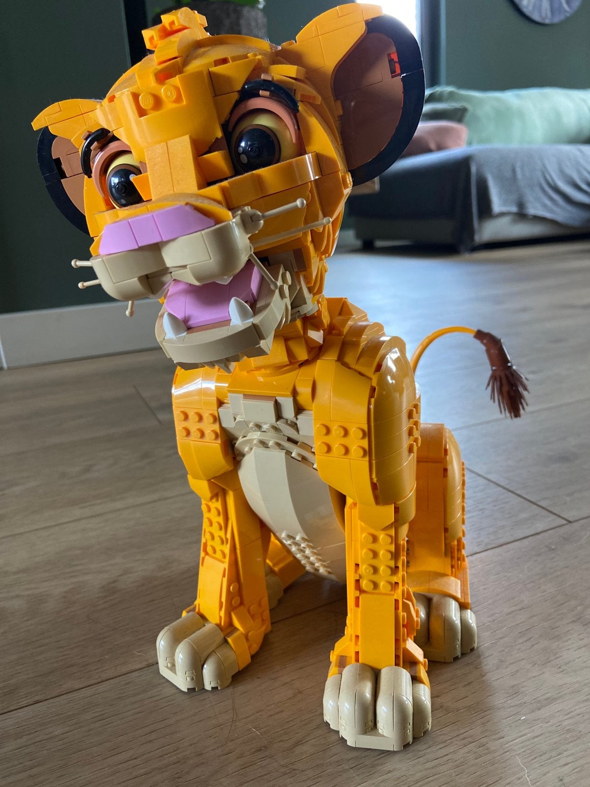 Lego Simba Disney groot - 43247 -, Ophalen of Verzenden, Overige figuren, Zo goed als nieuw, Beeldje of Figuurtje