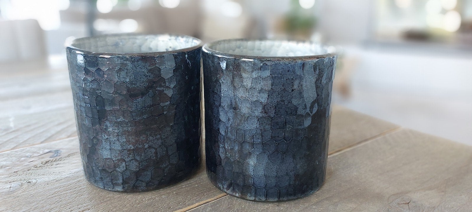 windlichtjes, Ophalen, Blauw, Glas