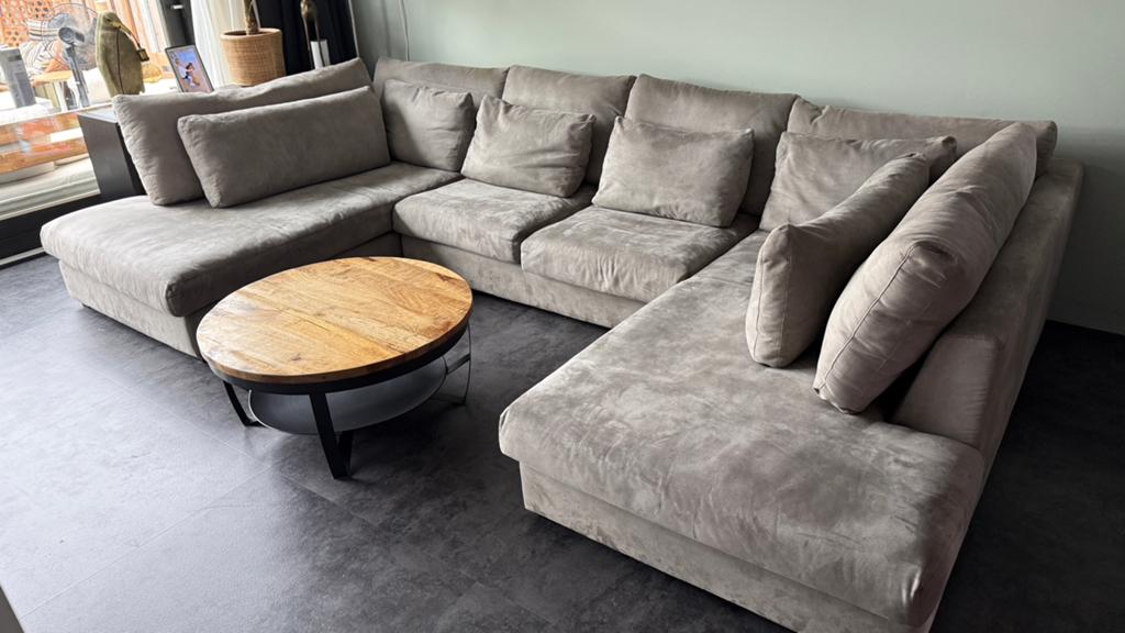 Easy sofa Edmond u-bank, Ophalen, Vierpersoons of meer, Stof