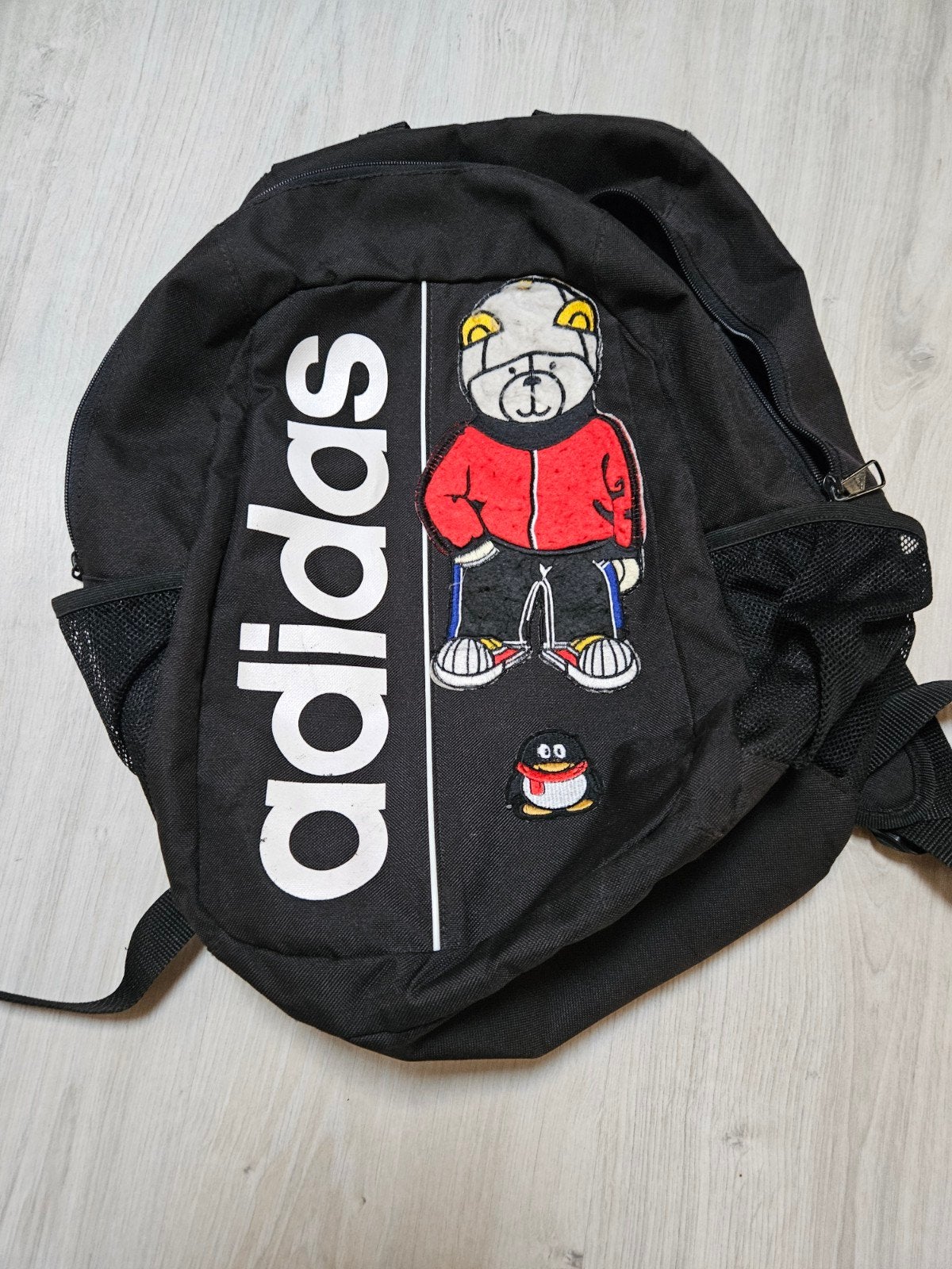 Adidas orig rugtas zwart met beer fig, Overige merken, 25 tot 40 cm, Ophalen of Verzenden, Zo goed als nieuw
