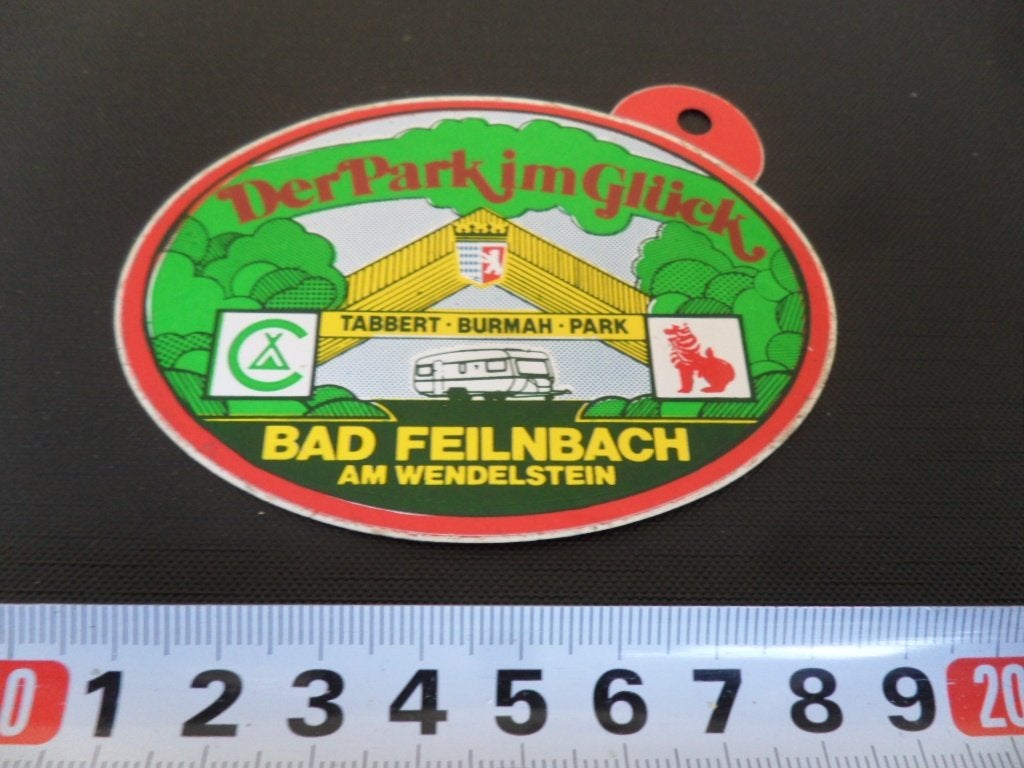 sticker Duitsland Bad Feilbach TABBERT BURMAH PARK, Verzamelen, Ophalen, Zo goed als nieuw