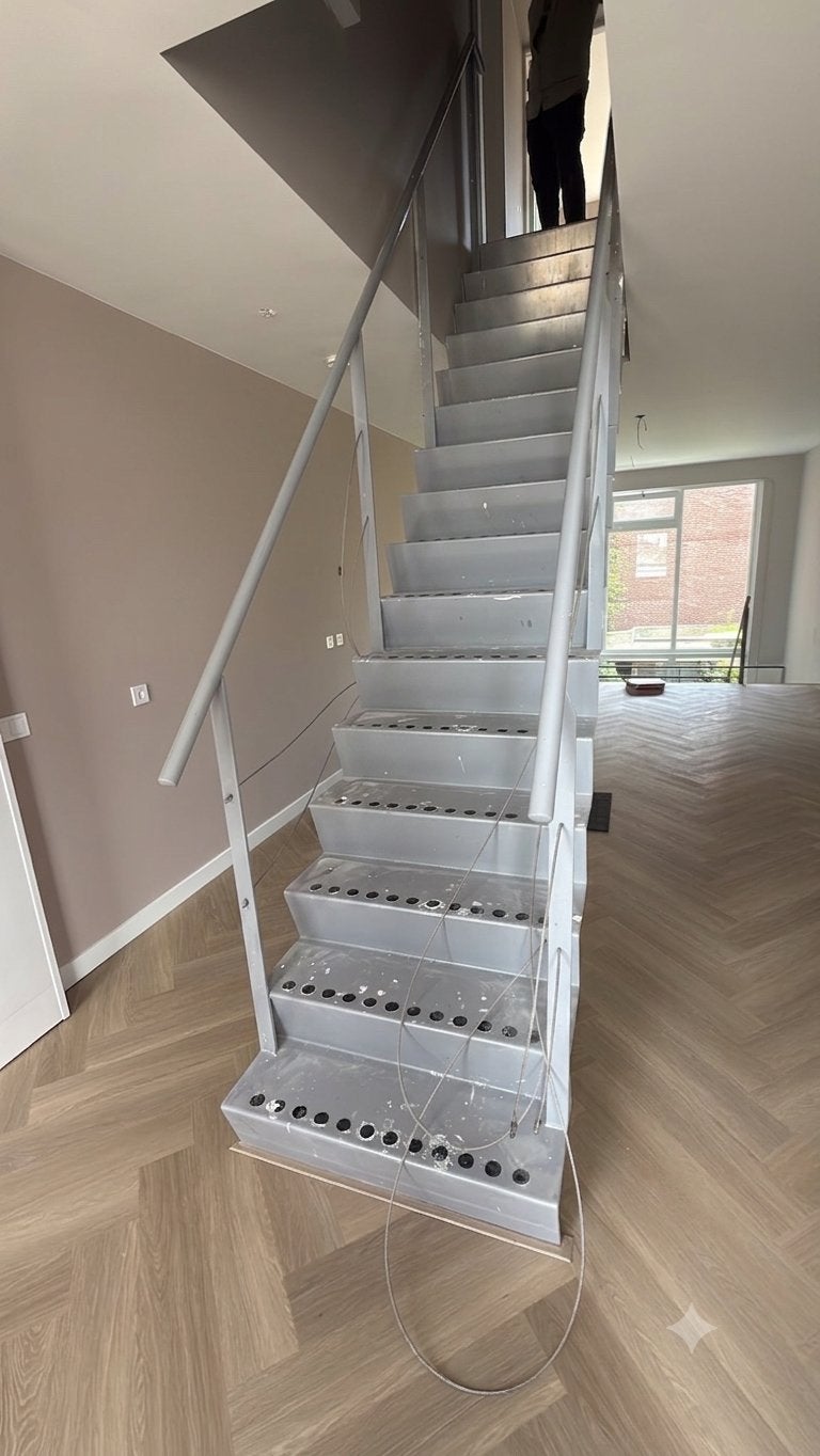 Stalen steektrap 450x86 cm - Zelf afvoeren, Doe-het-zelf en Verbouw, Ladders en Trappen, Ophalen, Gebruikt, Trap, 4 meter of meer