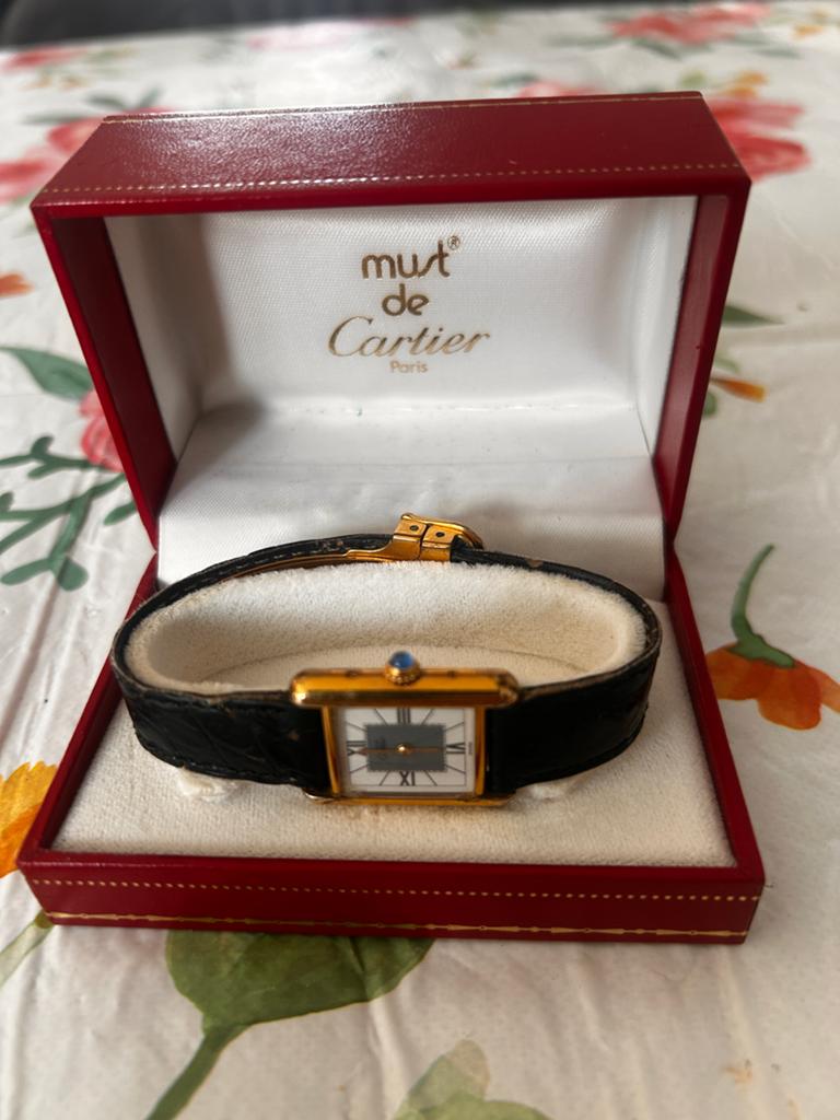Cartier Must de Cartier Vermeil Dames Horloge Compleet, Overige materialen, Polshorloge, Ophalen, Overige merken